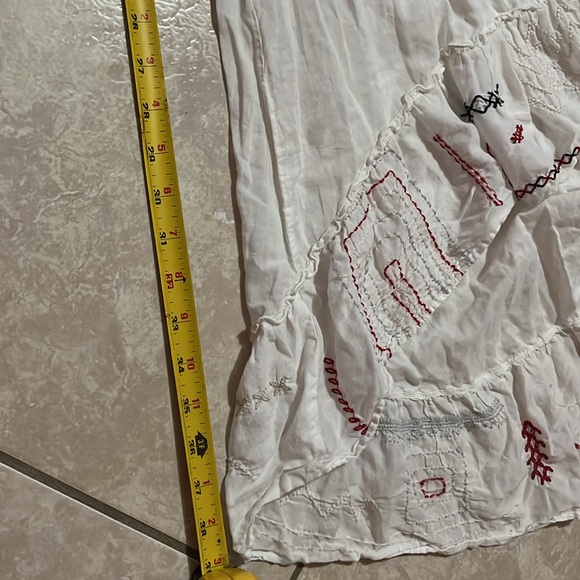 Johnny Was White Embroidered tunic top/dress - Picture 6 of 6